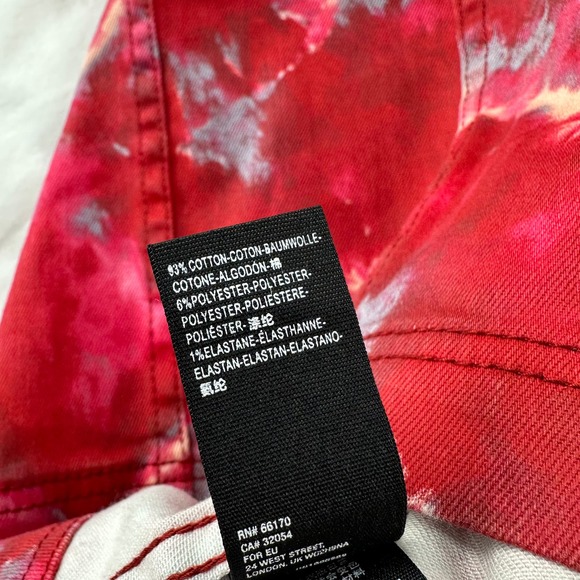 Free People Red Tie-Dye Mini Skirt - Picture 5 of 9